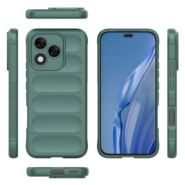 Husa pentru  Honor 400 Lite Liquid Silicone, Microfibre Lining, Non-Slip Airbag Design, Verde