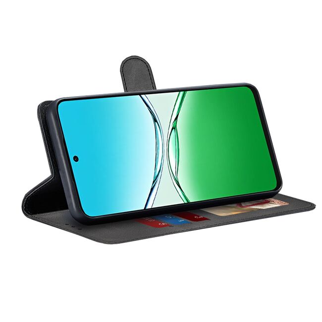 Husa pentru  Oppo A5 Pro 5G tip carte 360 Kickstand Portofel Multifunctional, Protectie Completa, Negru