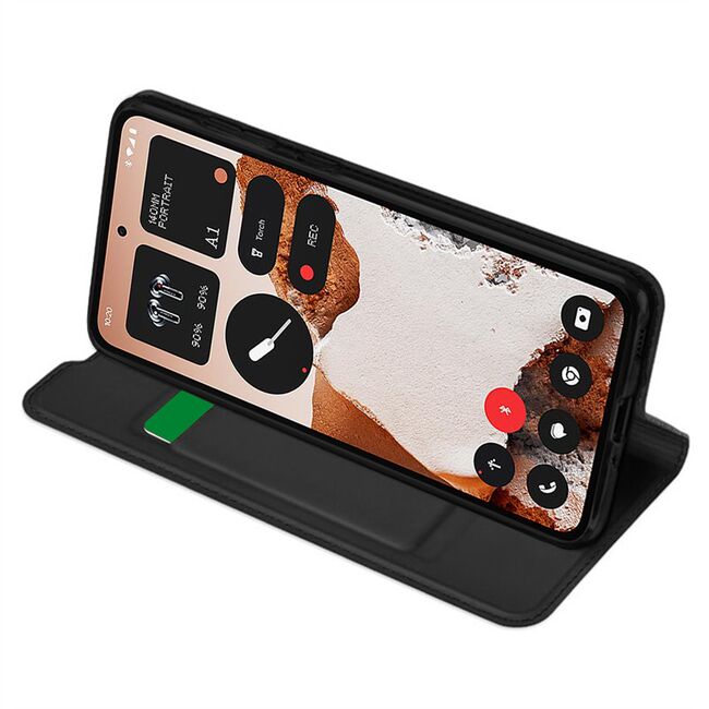 Husa pentru CMF Phone 2 Pro tip carte BookFlip, inchidere magnetica, Negru