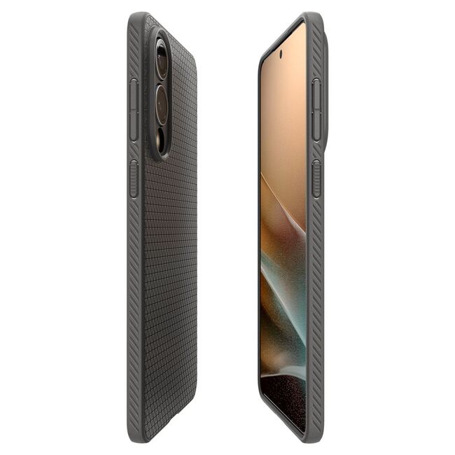 Husa premium pentru  Samsung Galaxy S25 Edge Spigen - Liquid Air - Gri