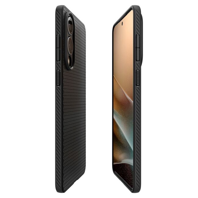 Husa premium pentru  Samsung Galaxy S25 Edge Spigen - Liquid Air - Negru