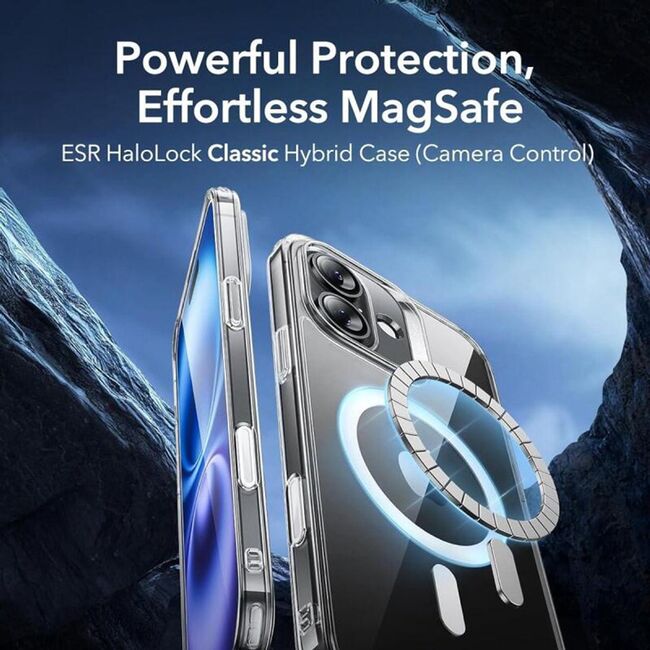 Husa premium pentru  iPhone 16 Plus compatibila MagSafe ESR - Classic Hybrid HaloLock - Clear