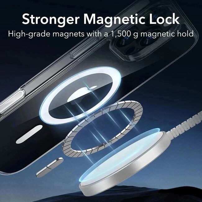 Husa premium pentru  iPhone 16 Pro Max compatibila MagSafe ESR - Classic Hybrid HaloLock - Negru mat