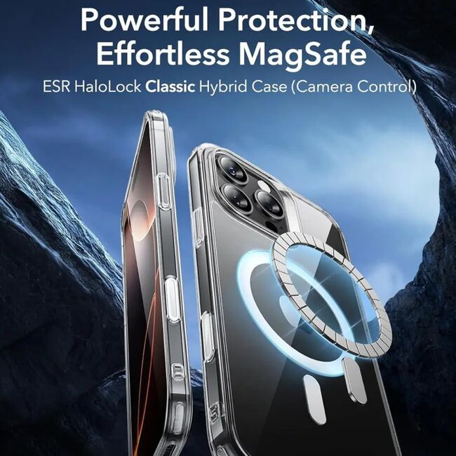 Husa premium pentru  iPhone 16 Pro compatibila MagSafe ESR - Classic Hybrid HaloLock - Clear