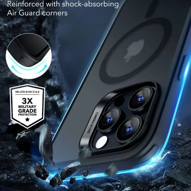 Husa premium pentru  iPhone 16 Pro compatibila MagSafe ESR - Classic Hybrid HaloLock - Negru mat