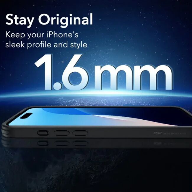 Husa premium pentru  iPhone 16 Pro compatibila MagSafe ESR - Classic Hybrid HaloLock - Negru mat