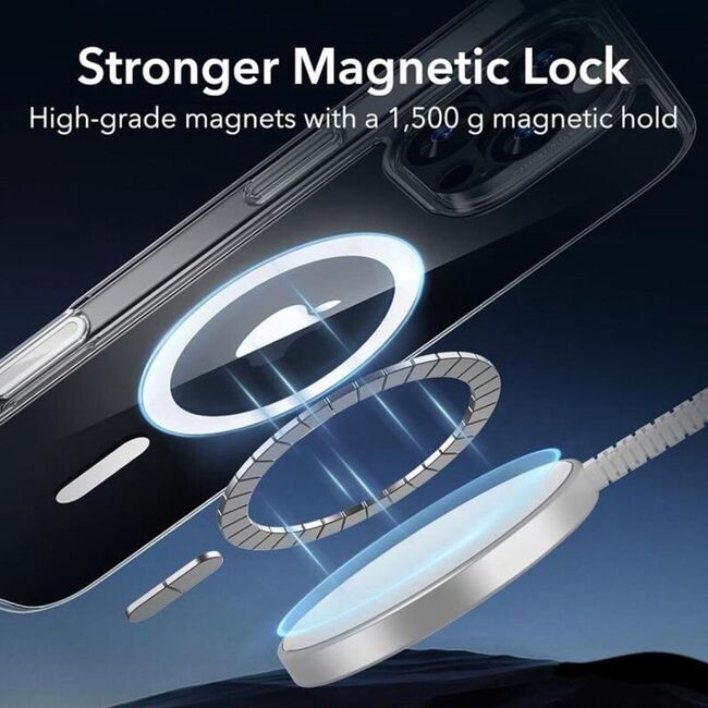 Husa premium pentru  iPhone 16 Pro compatibila MagSafe ESR - Classic Hybrid HaloLock - Transparent