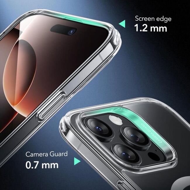 Husa premium pentru  iPhone 16 Pro compatibila MagSafe ESR - Classic Hybrid HaloLock - Transparent