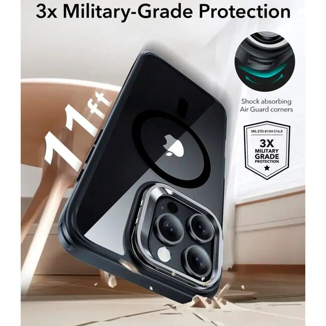 Husa premium pentru  iPhone 16 Pro compatibila MagSafe ESR - Classic Hybrid HaloLock Kickstand - Clear