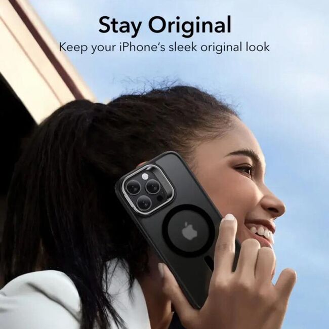 Husa premium pentru  iPhone 16 Pro compatibila MagSafe ESR - Classic Hybrid HaloLock Kickstand - Negru mat