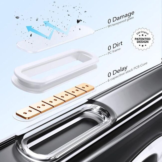 Husa premium pentru  iPhone 16 Pro compatibila MagSafe ESR - Classic Hybrid HaloLock Kickstand - Transparent