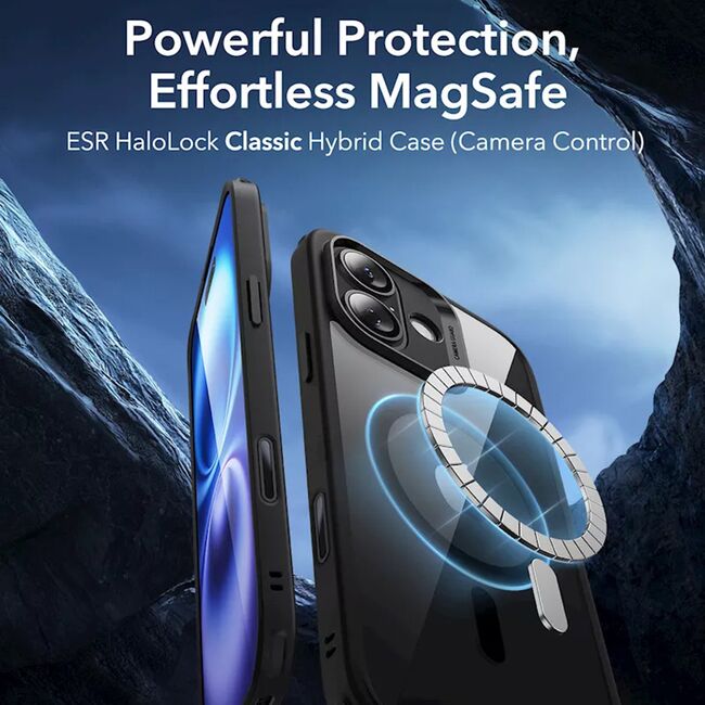 Husa premium pentru  iPhone 16 compatibila MagSafe ESR - Classic Hybrid HaloLock - Clear