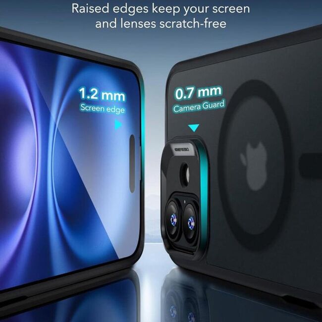 Husa premium pentru  iPhone 16 compatibila MagSafe ESR - Classic Hybrid HaloLock - Negru mat