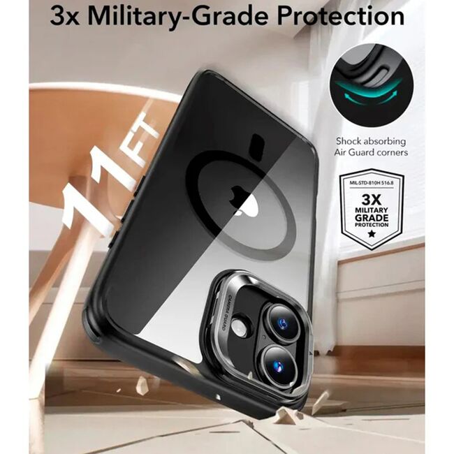Husa premium pentru  iPhone 16 compatibila MagSafe ESR - Classic Hybrid HaloLock Kickstand - Clear