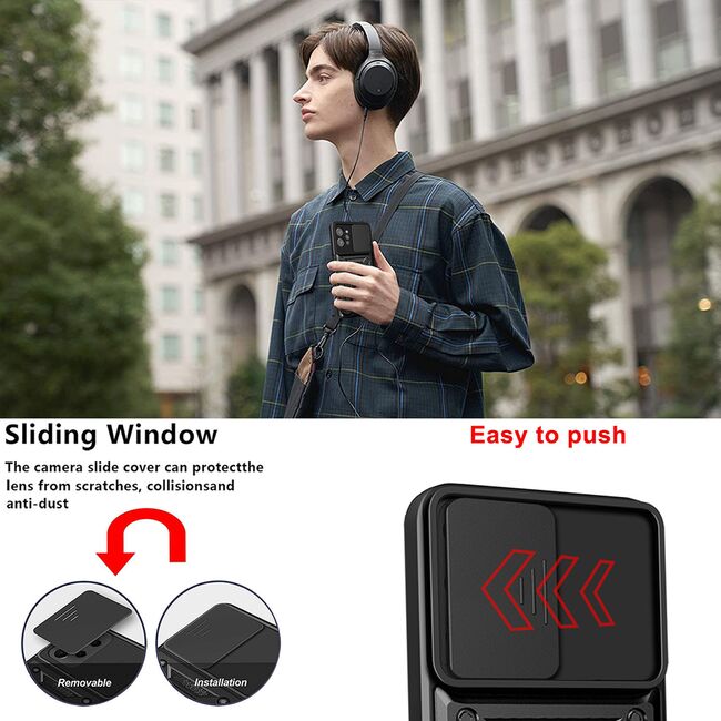 Husa pentru Honor 400 Pro Ring Armor Kickstand Tough Rugged Cover cu protectie camera, Negru