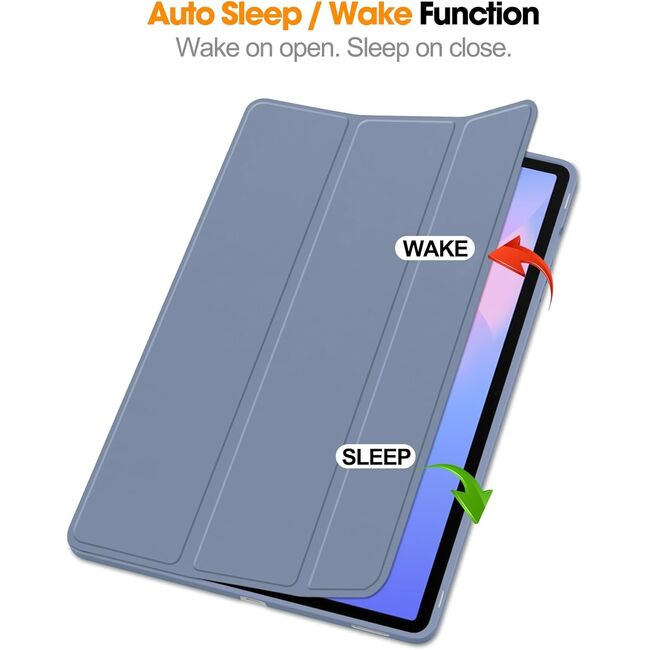 Husa pentru  Samsung Galaxy Tab S10 FE+ Plus 13.1 inch Soft Shell cu functie wake-up/sleep si compartiment pentru stylus, tip stand - Mov