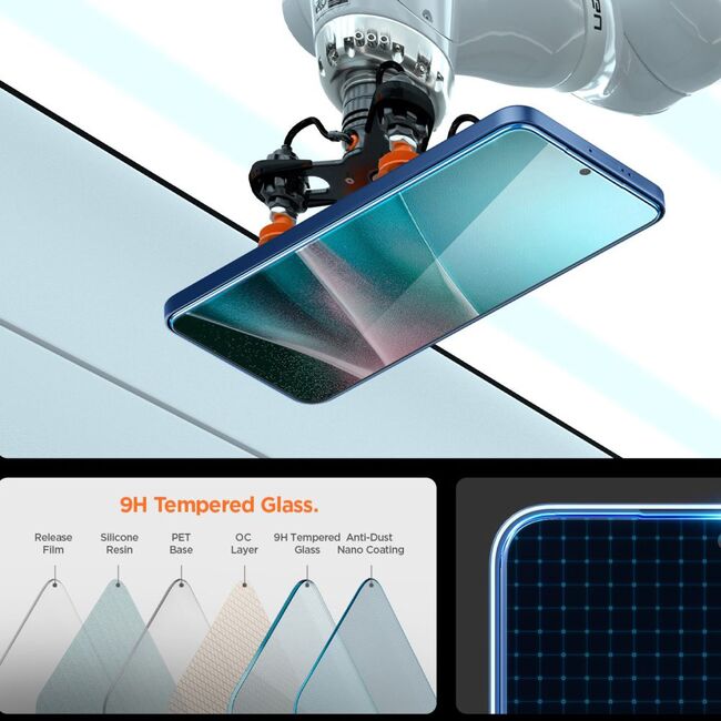 Set 2 x Folie din sticla pentru  Samsung Galaxy S25 Edge cu aplicator Spigen - Glas.tR EZ-FIT HD - clear
