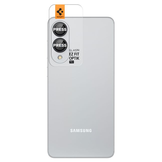 Set 2 x Folie sticla lentile foto pentru  Samsung Galaxy S25 Edge Spigen - Optik.tR EZ Fit Pro Camera Glass - negru