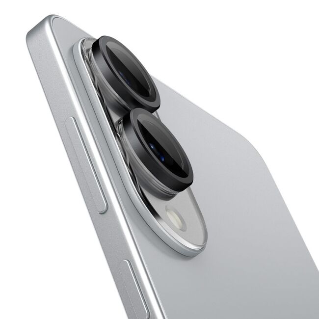 Set 2 x Folie sticla lentile foto pentru  Samsung Galaxy S25 Edge Spigen - Optik.tR EZ Fit Pro Camera Glass - negru
