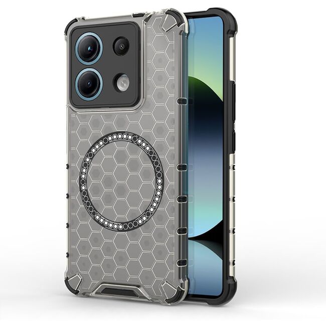 Husa pentru  Xiaomi Redmi Note 14S Cyber Shield Bumper, Compatibila MagSafe, Antishock reinforced corners si margini intarite - Negru mat