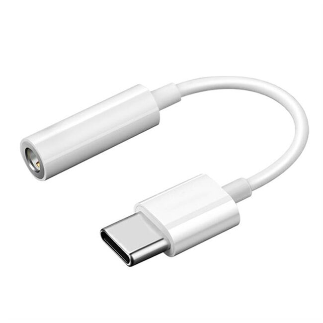 Adaptor Jack, USB-C, Plug&Play (set 2) - Techsuit MusicBox (AC18) - Alb