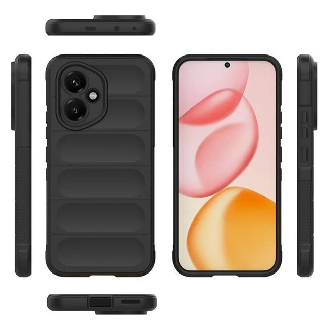 Husa pentru  Honor 400 Liquid Silicone, Microfibre Lining, Non-Slip Airbag Design, Negru