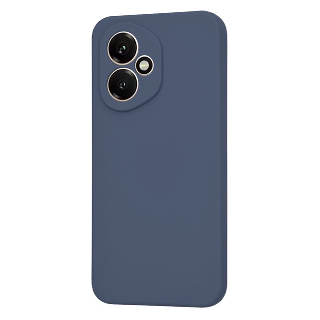 Husa pentru  Honor 400 Liquid Silicone, subțire, captusita cu microfibra, anti amprentă, protectie cameră foto, Albastru