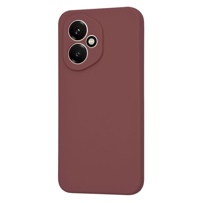 Husa pentru  Honor 400 Liquid Silicone, subțire, captusita cu microfibra, anti amprentă, protectie cameră foto, Bordeaux