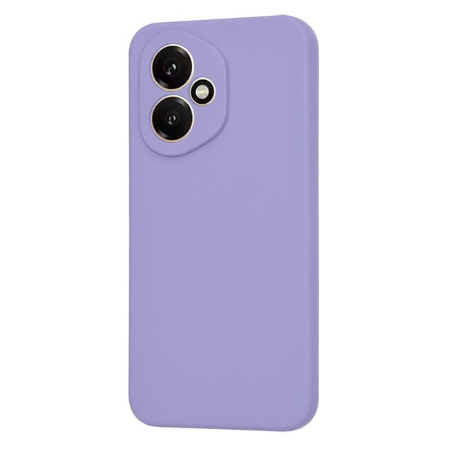 Husa pentru  Honor 400 Liquid Silicone, subțire, captusita cu microfibra, anti amprentă, protectie cameră foto, Lavanda