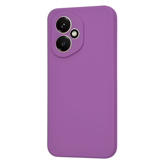 Husa pentru  Honor 400 Liquid Silicone, subțire, captusita cu microfibra, anti amprentă, protectie cameră foto, Mov