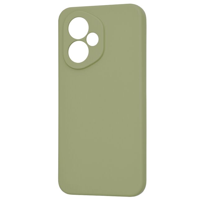 Husa pentru  Honor 400 Liquid Silicone, subțire, captusita cu microfibra, anti amprentă, protectie cameră foto, Verde