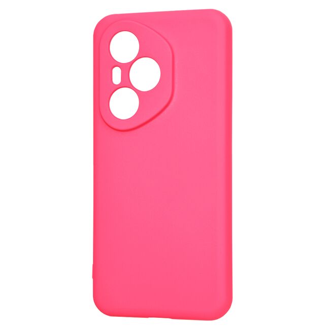 Husa pentru  Honor 400 Pro Liquid Silicone, subțire, captusita cu microfibra, anti amprentă, protectie cameră foto, Fucsia