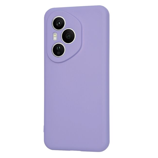 Husa pentru  Honor 400 Pro Liquid Silicone, subțire, captusita cu microfibra, anti amprentă, protectie cameră foto, Lavanda