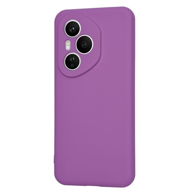 Husa pentru  Honor 400 Pro Liquid Silicone, subțire, captusita cu microfibra, anti amprentă, protectie cameră foto, Mov