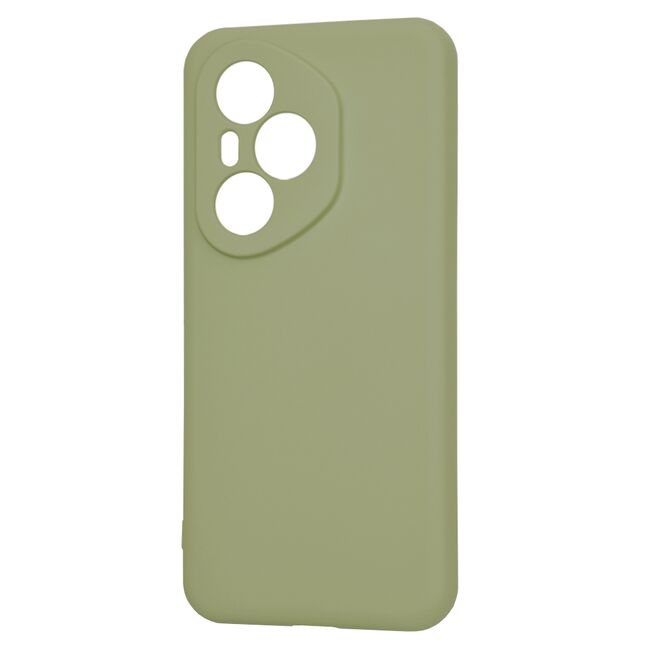 Husa pentru  Honor 400 Pro Liquid Silicone, subțire, captusita cu microfibra, anti amprentă, protectie cameră foto, Verde