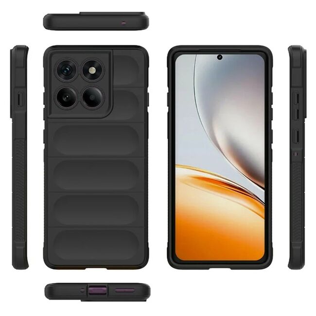 Husa pentru  Motorola Edge 60 Pro Liquid Silicone, Microfibre Lining, Non-Slip Airbag Design, Negru royal