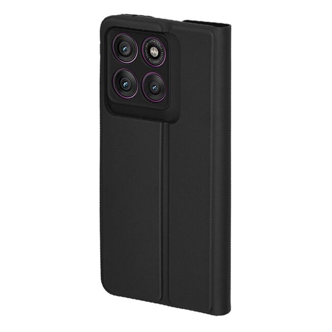 Husa pentru  Motorola Edge 60 Pro tip carte BookFlip, inchidere magnetica, Negru royal