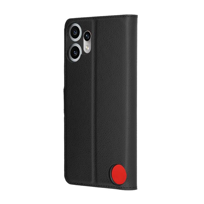 Husa pentru  Nothing CMF Phone 2 Pro tip carte cu inchidere magnetica, compartimente pentru carduri si functie stand, Negru