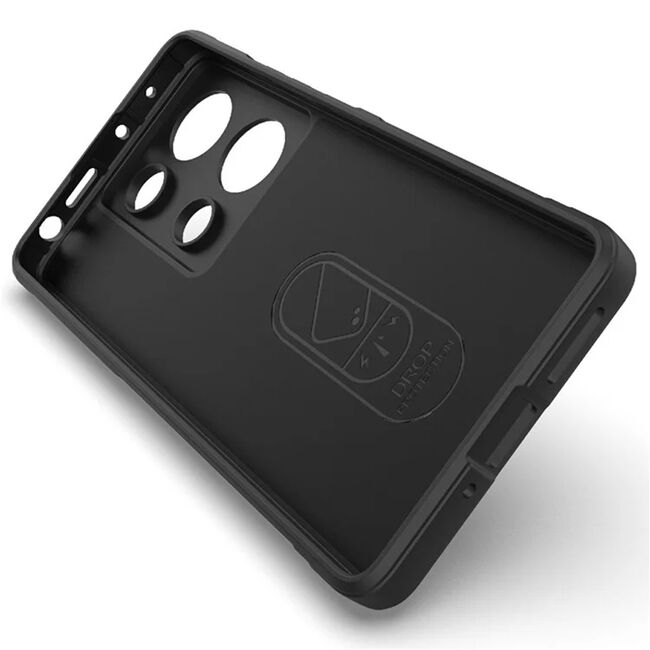 Husa pentru  Xiaomi Redmi Note 14S Liquid Silicone, Microfibre Lining, Non-Slip Airbag Design, Negru
