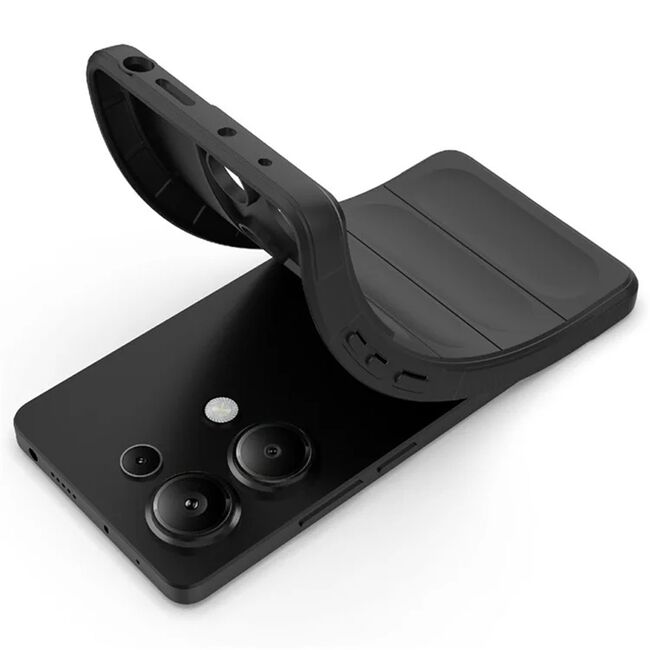 Husa pentru  Xiaomi Redmi Note 14S Liquid Silicone, Microfibre Lining, Non-Slip Airbag Design, Negru