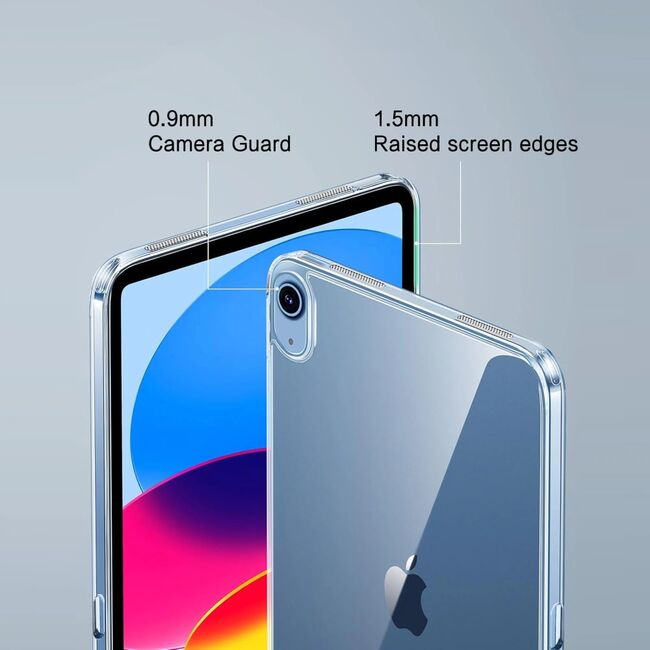 Husa pentru iPad 11 2025 Cyber Shield Crystal Clear, Protectie slim cu colturi intarite, design minimalist si elegant