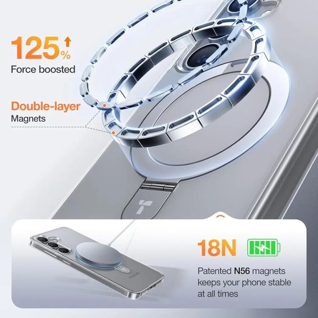Husa pentru Samsung Galaxy S25 Plus - Torras Ostand MagSafe Series - Clear