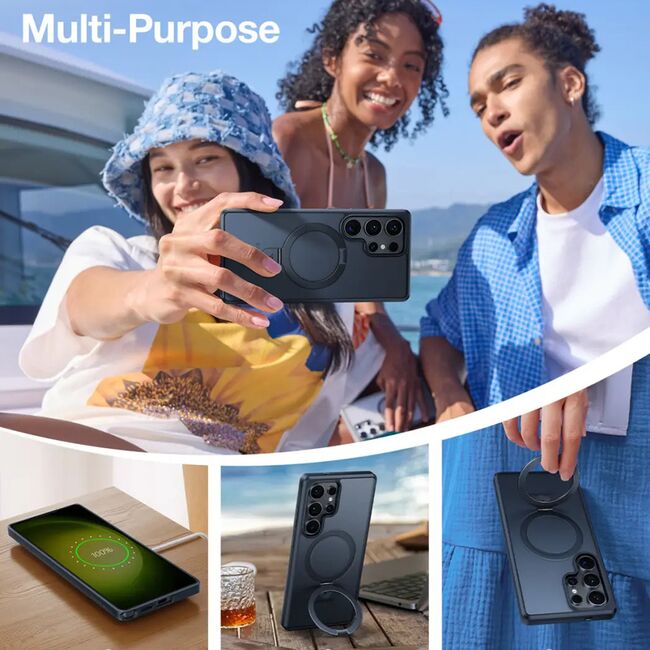 Husa pentru Samsung Galaxy S25 Ultra - Torras Ostand MagSafe Series - Negru