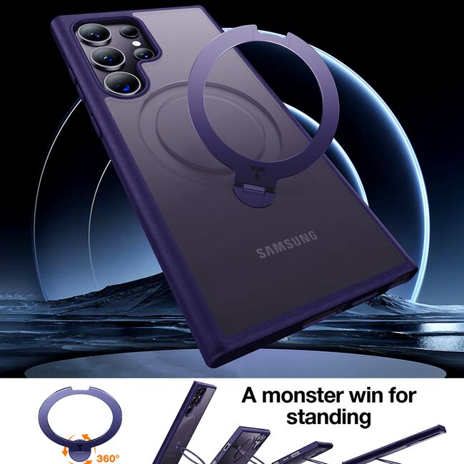 Husa pentru Samsung Galaxy S24 Ultra - Torras Ostand Spin MagSafe Series - Purple