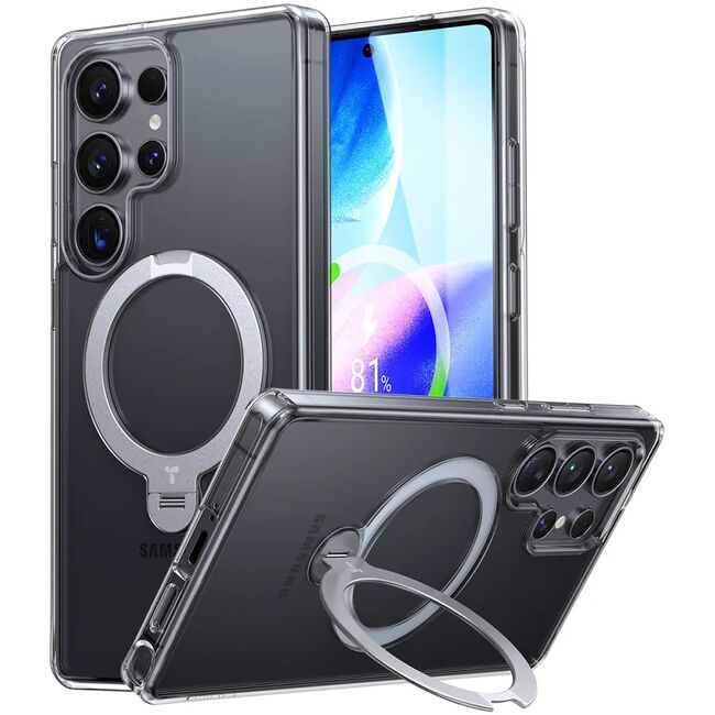 Husa pentru Samsung Galaxy S25 Ultra - Torras Ostand Spin MagSafe Series - Clear
