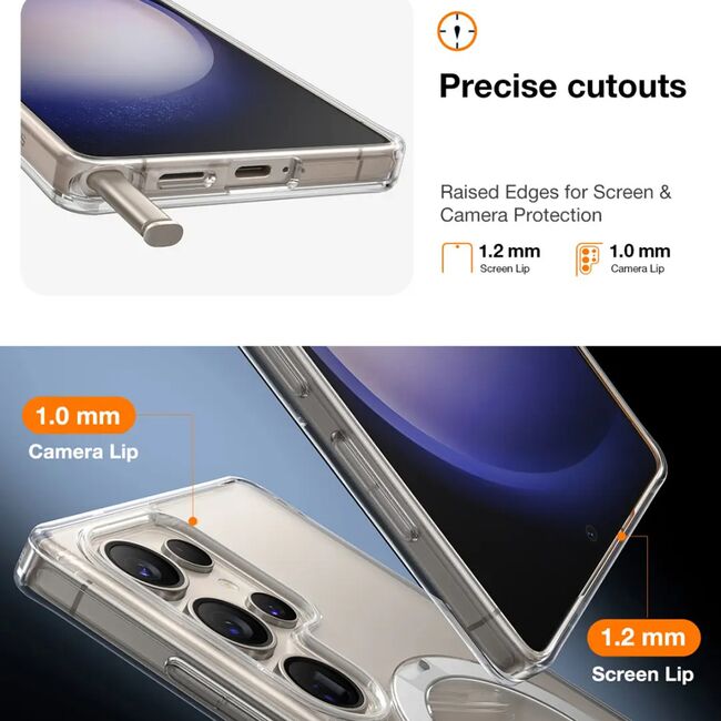 Husa pentru Samsung Galaxy S25 Ultra - Torras Ostand Spin MagSafe Series - Clear