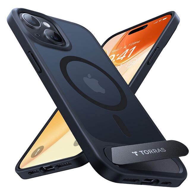 Husa pentru iPhone 15 Plus - Torras Pstand MagSafe - Negru