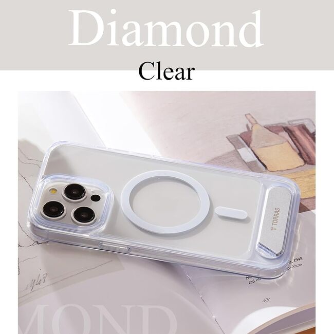 Husa pentru iPhone 15 Pro - Torras Pstand MagSafe - Clear
