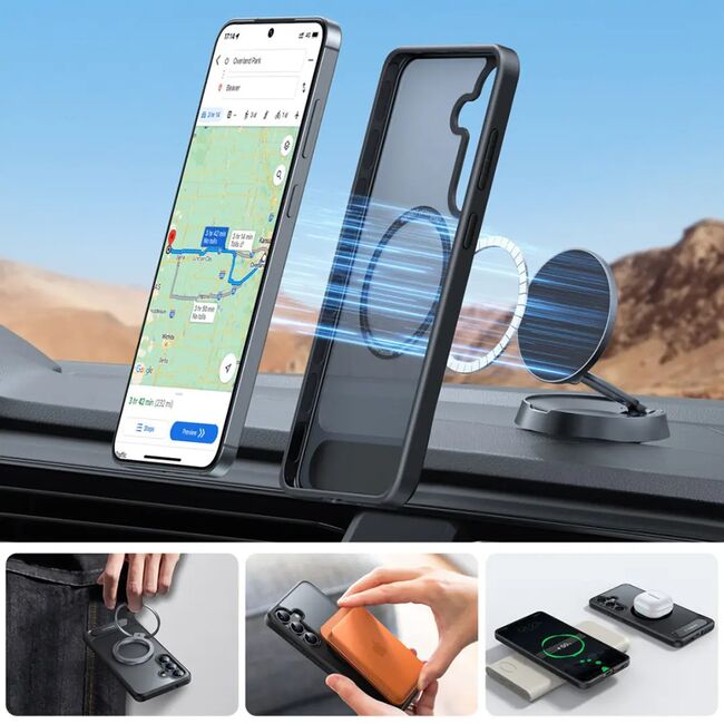 Husa pentru Samsung Galaxy S25 Plus - Torras Pstand MagSafe - Negru