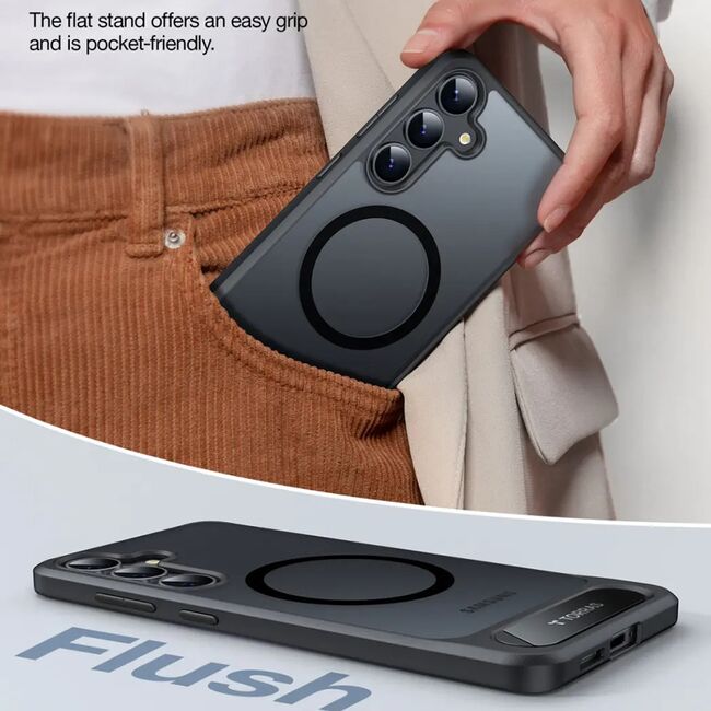 Husa pentru Samsung Galaxy S25 Plus - Torras Pstand MagSafe - Negru